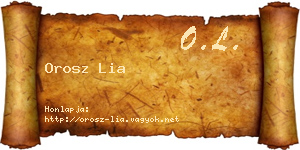 Orosz Lia névjegykártya
