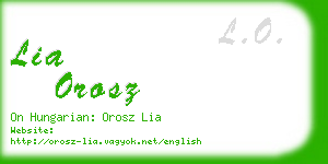 lia orosz business card